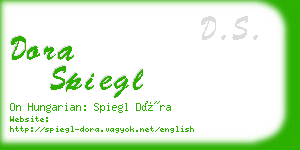 dora spiegl business card